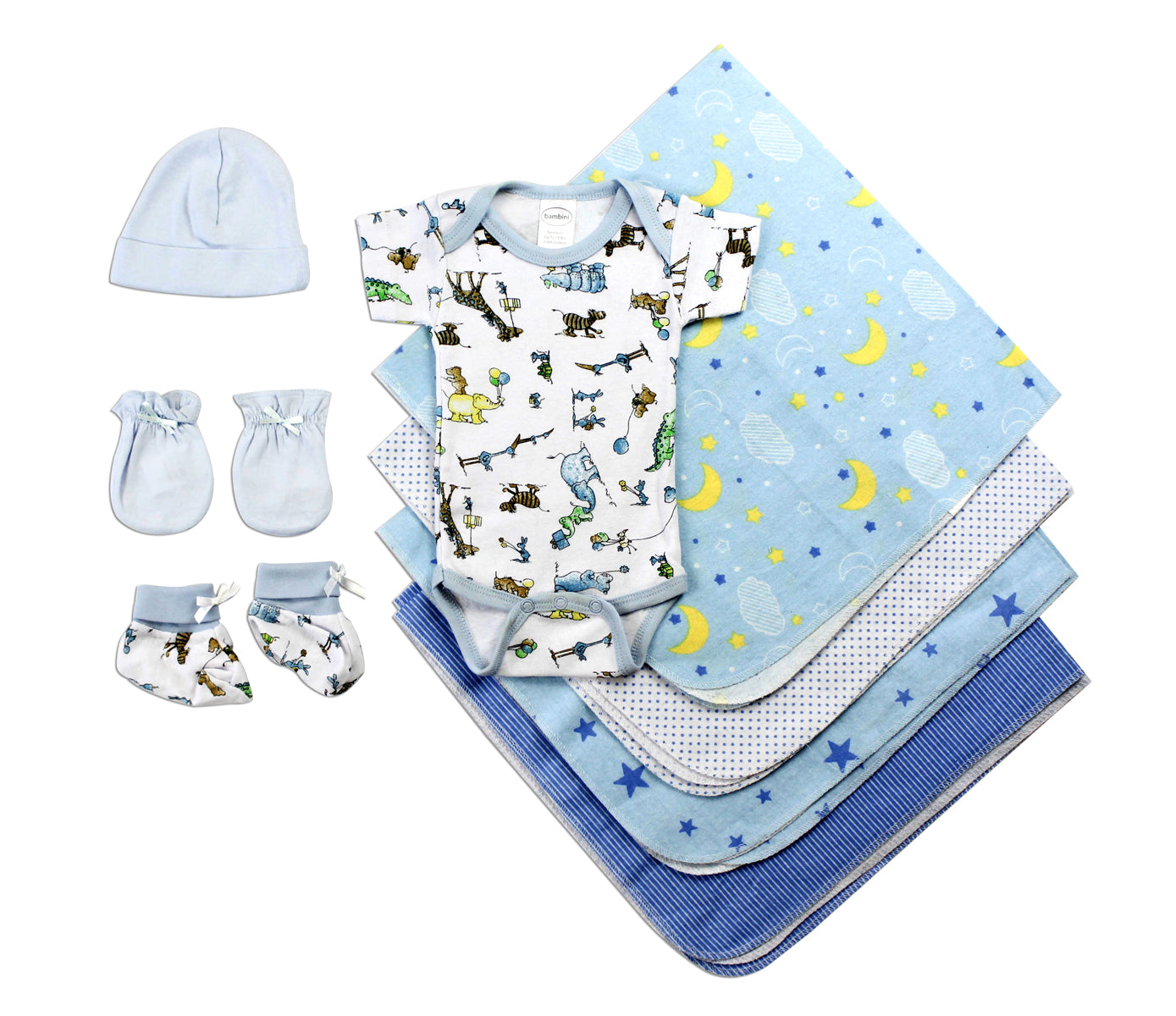 Newborn Baby Boys 8 Pc Layette Baby Shower Gift Set LS_0076