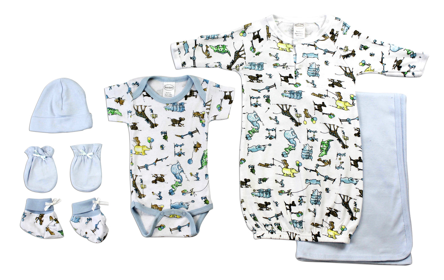 Newborn Baby Boys 6 Pc Layette Baby Shower Gift Set LS_0080