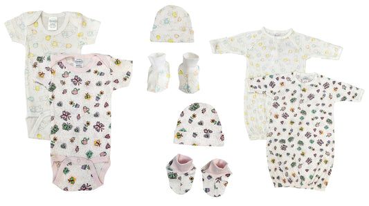 Newborn Baby Girl 8 Pc Layette Sets NC_0625