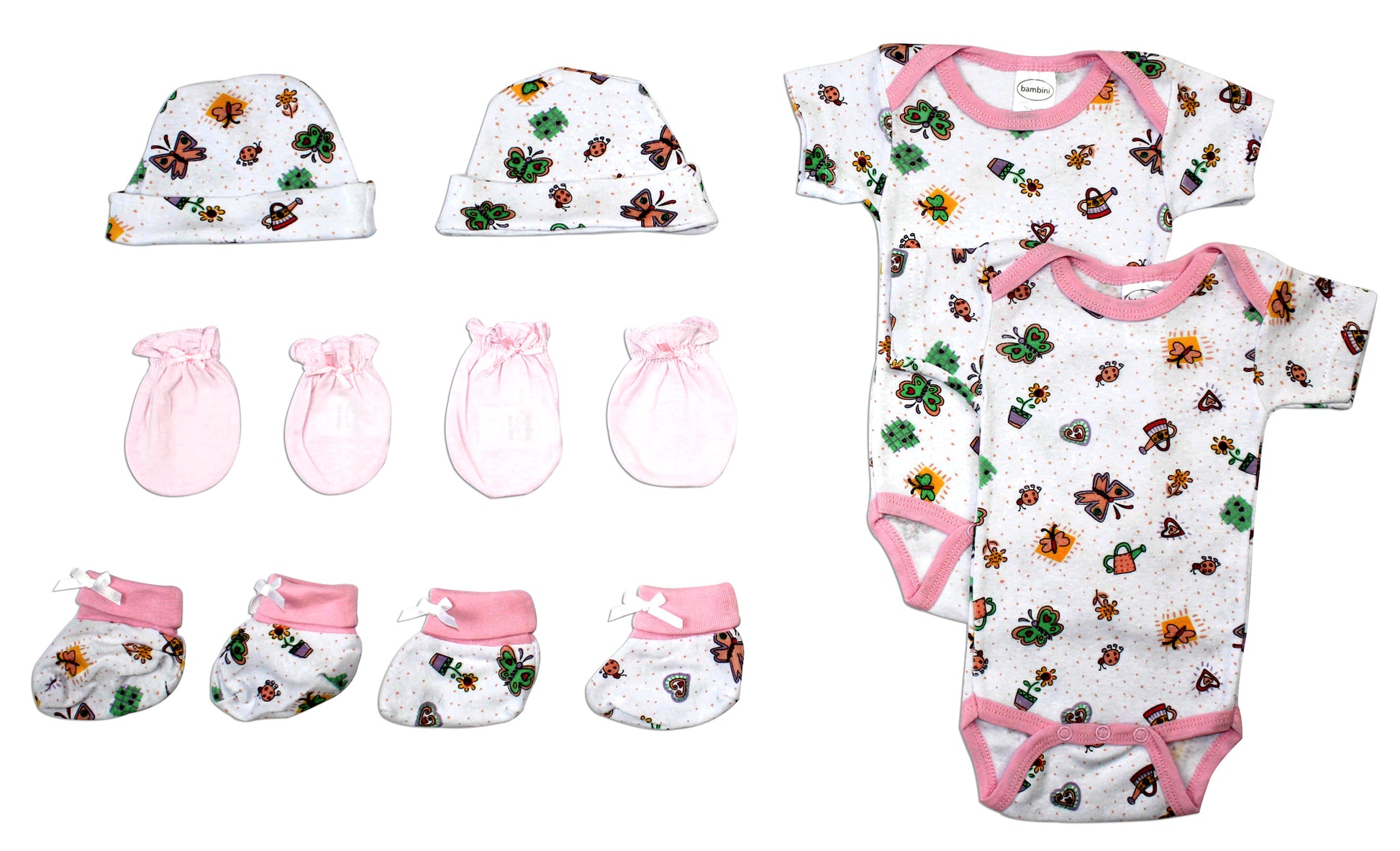 Newborn Baby Girls 8 Pc Layette Baby Shower Gift Set LS_0083