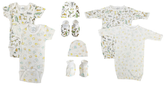 Unisex Newborn Baby 8 Pc Layette Sets NC_0653