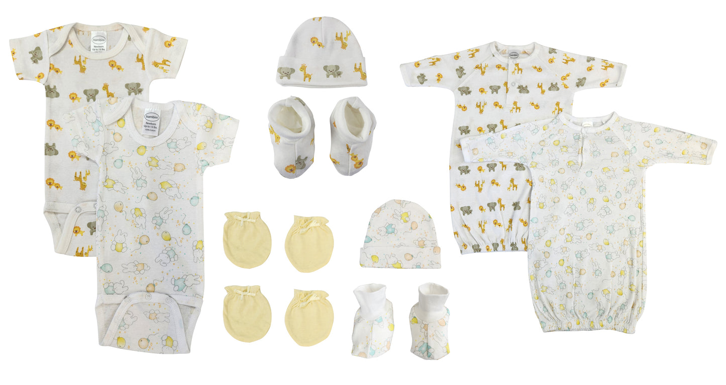 Unisex Newborn Baby 10 Pc Layette Sets NC_0668