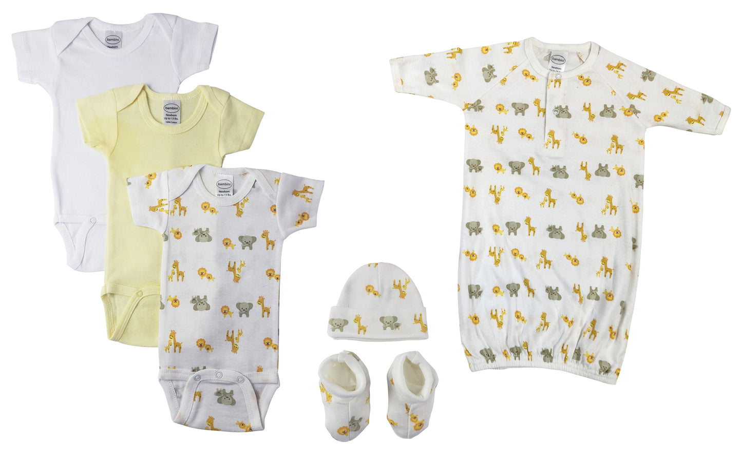 Unisex Newborn Baby 6 Pc Layette Sets NC_0681