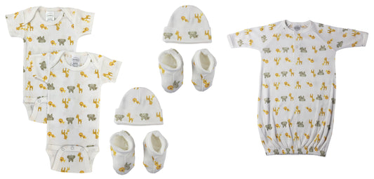 Unisex Newborn Baby 7 Pc Layette Sets NC_0693