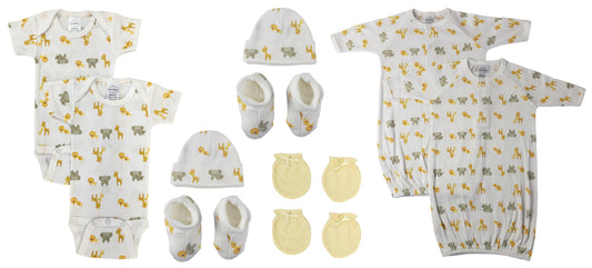 Unisex Newborn Baby 10 Pc Layette Sets NC_0697