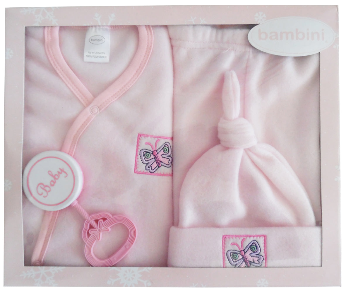 4 Piece Fleece Set - Pink 510