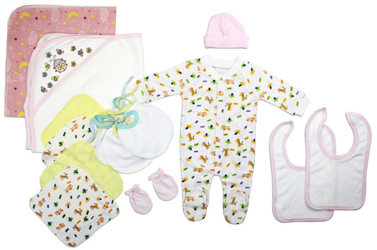 Newborn Baby Girls 14 Pc Layette Baby Shower Gift Set LS_0092