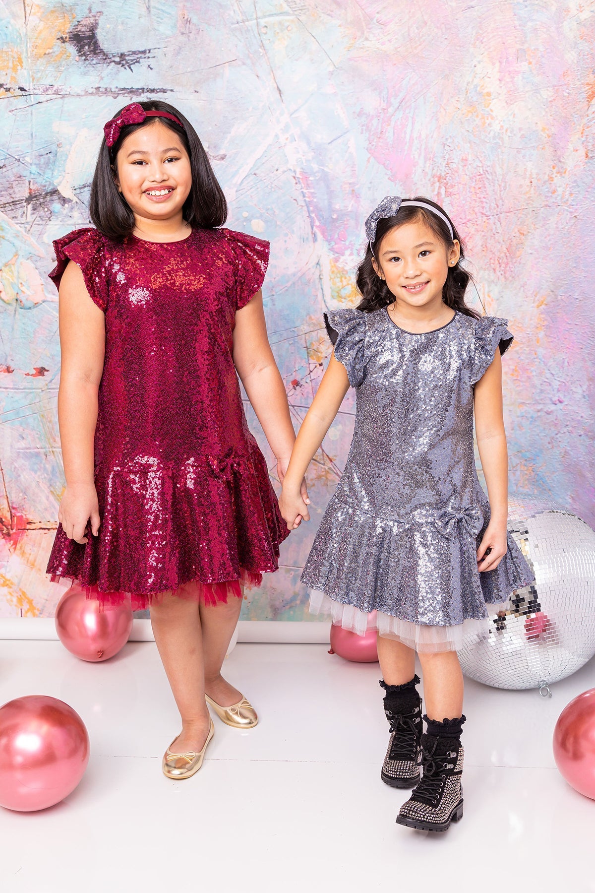 530+- Sequin Ruffle Sleeve Tutu Plus Size Dress