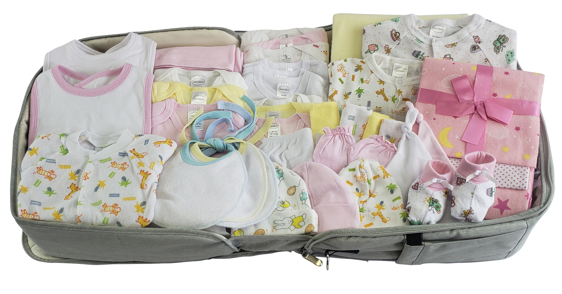 Girls 44 pc Baby Clothing Starter Set with Diaper Bag 808-44-Set