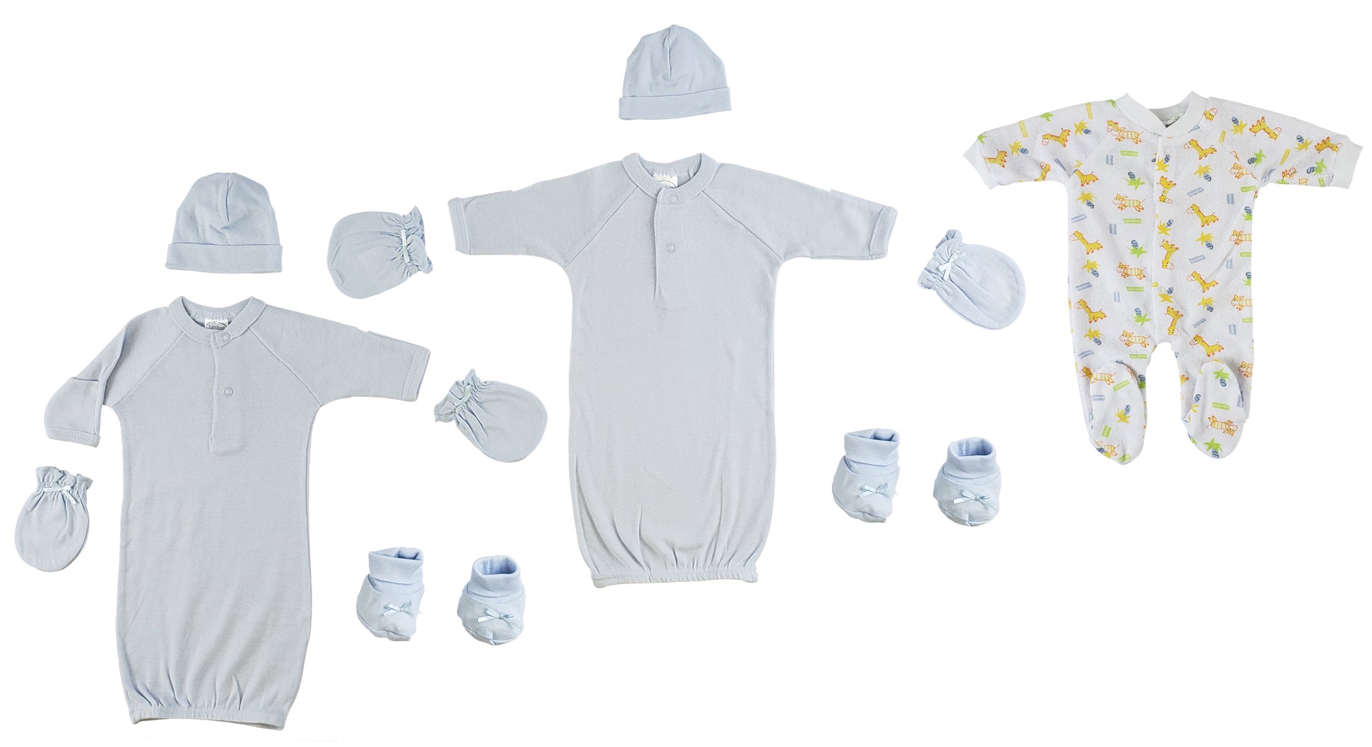 Preemie Boys Sleep-n-Play, Gowns, Caps, Booties and MIttens CS_0074