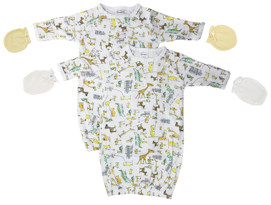 Unisex Newborn Baby 4 Piece Gown Set NC_0730