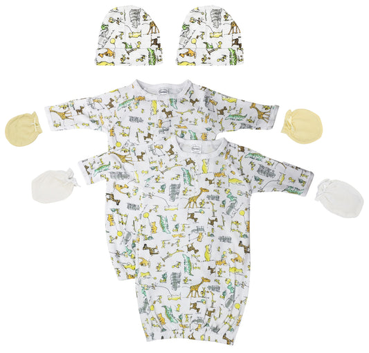Unisex Newborn Baby 6 Piece Gown Set NC_0731