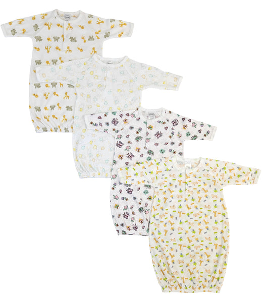 Unisex Newborn Baby 4 Piece Gown Set NC_0733