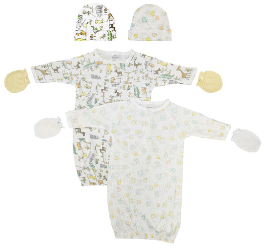 Unisex Newborn Baby 6 Piece Gown Set NC_0736