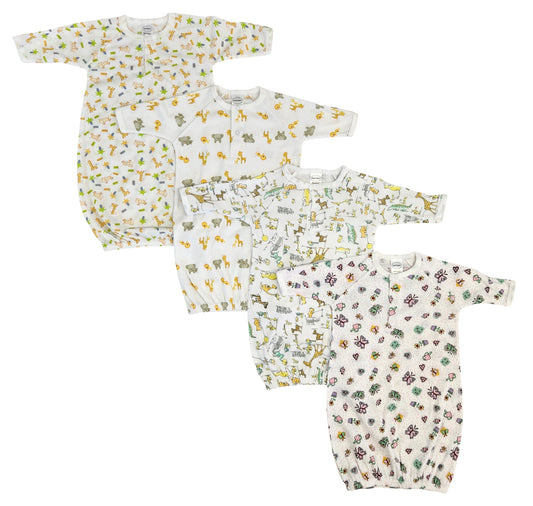 Unisex Newborn Baby 4 Piece Gown Set NC_0739