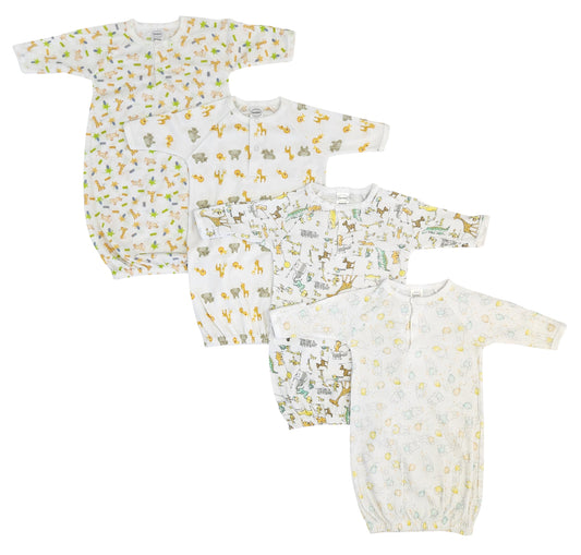 Unisex Newborn Baby 4 Piece Gown Set NC_0740