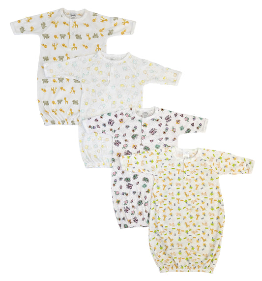 Unisex Newborn Baby 4 Piece Gown Set NC_0745