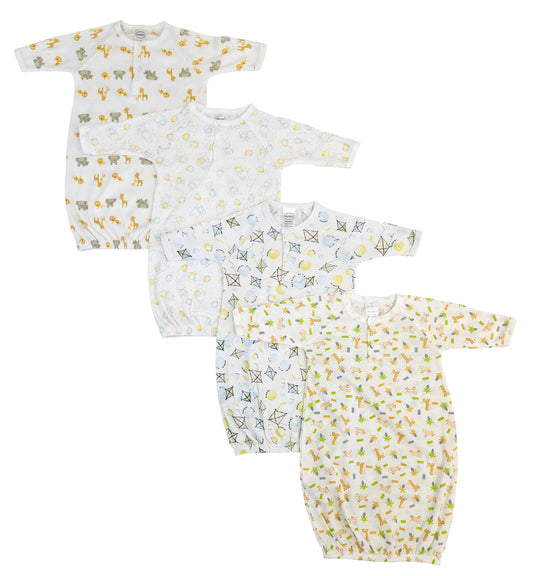 Unisex Newborn Baby 4 Piece Gown Set NC_0746