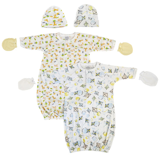 Unisex Newborn Baby 6 Piece Gown Set NC_0749