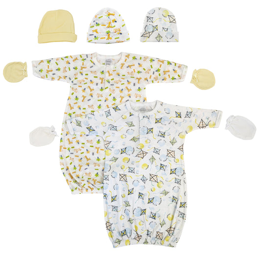 Unisex Newborn Baby 7 Piece Gown Set NC_0750
