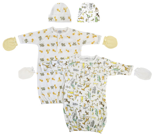Unisex Newborn Baby 6 Piece Gown Set NC_0756