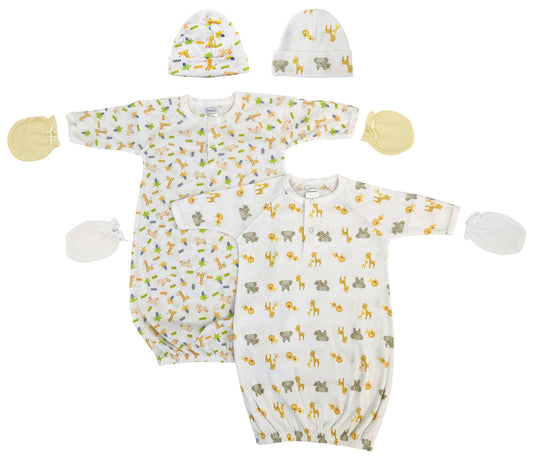 Unisex Newborn Baby 6 Piece Gown Set NC_0762