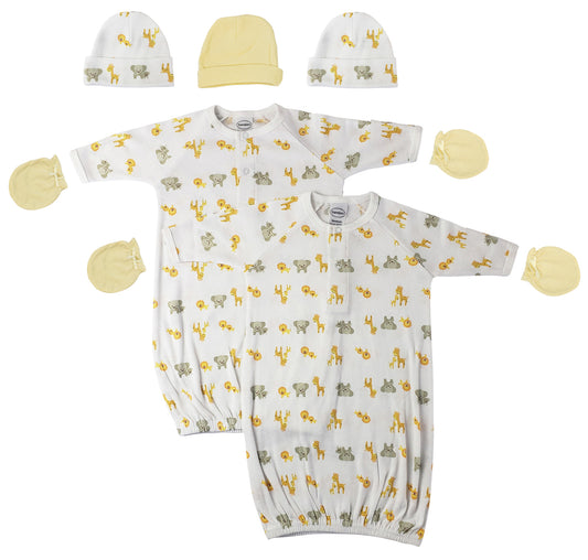 Unisex Newborn Baby 7 Piece Gown Set NC_0769