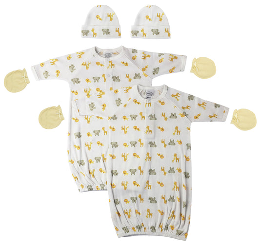 Unisex Newborn Baby 6 Piece Gown Set NC_0770