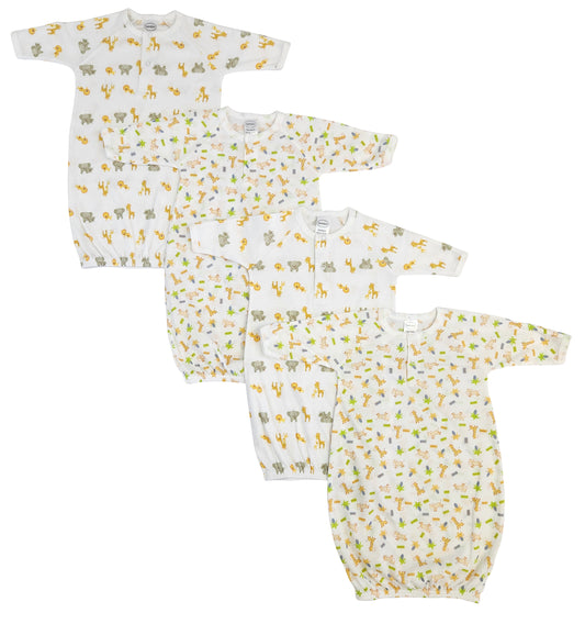 Unisex Newborn Baby 4 Piece Gown Set NC_0772