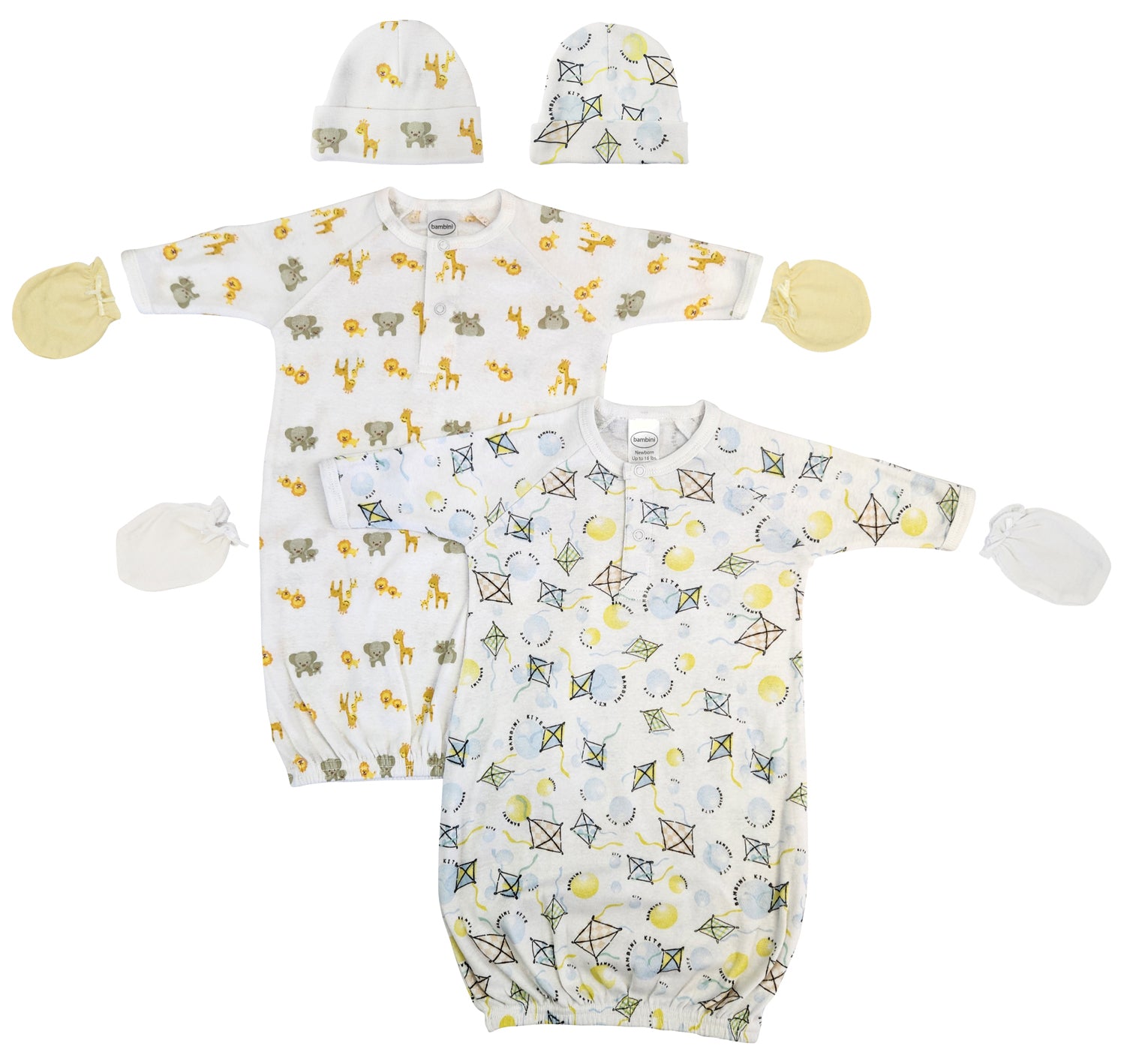 Unisex Newborn Baby 6 Piece Gown Set NC_0785
