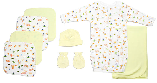 Unisex Newborn Baby 8 Pc Layette Baby Shower Gift Set LS_0129