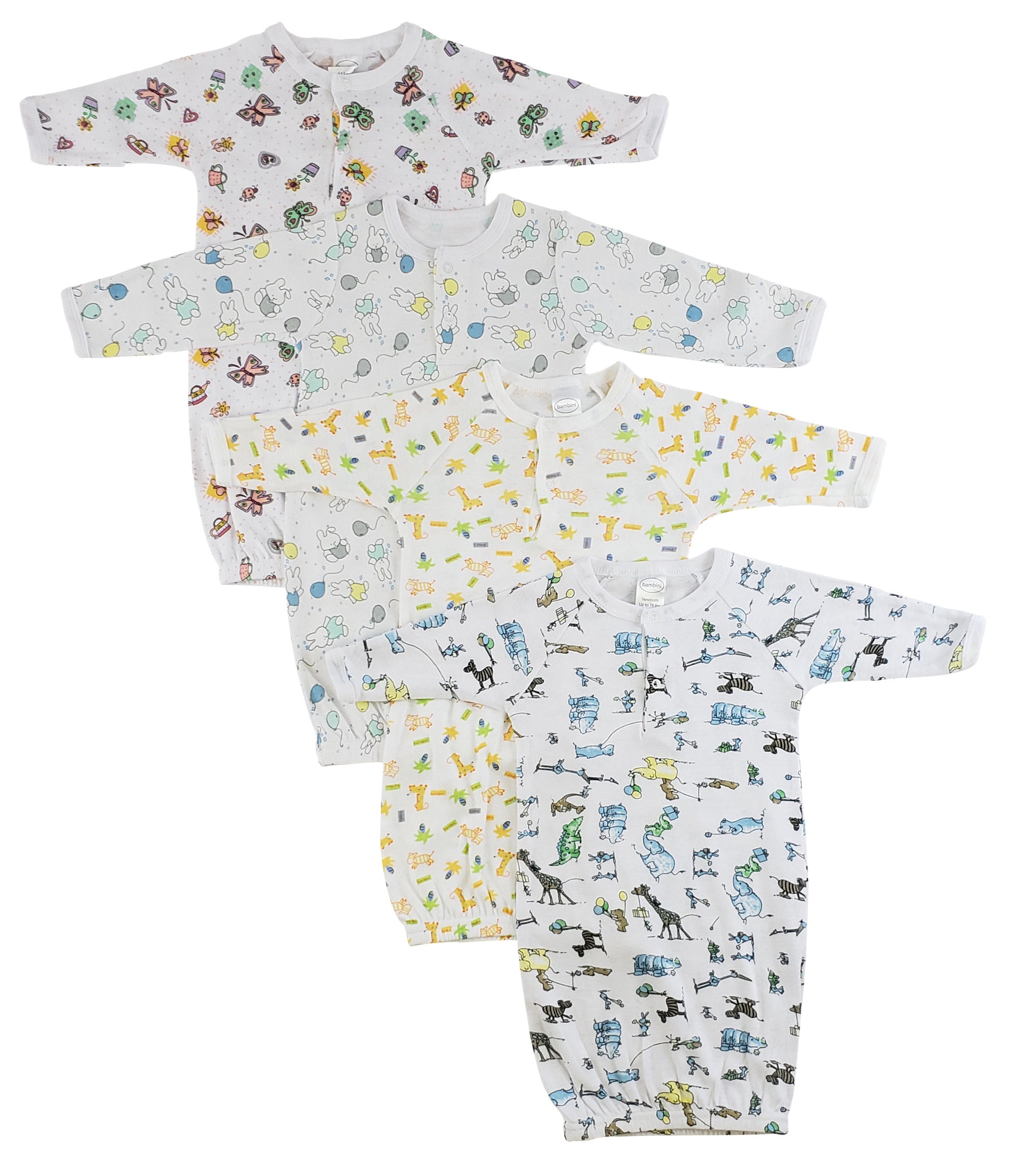 Girls Print Infant Gowns - 4 Pack CS_0086