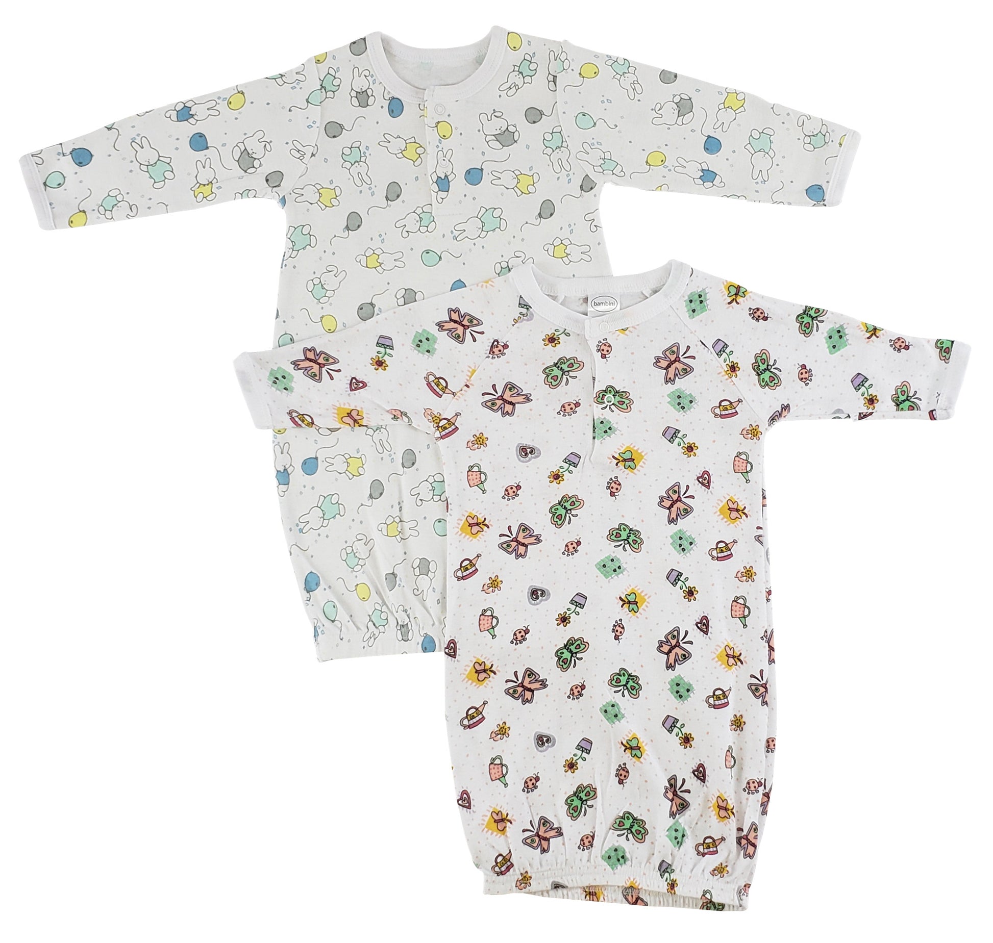 Girls Print Infant Gowns - 2 Pack CS_0089
