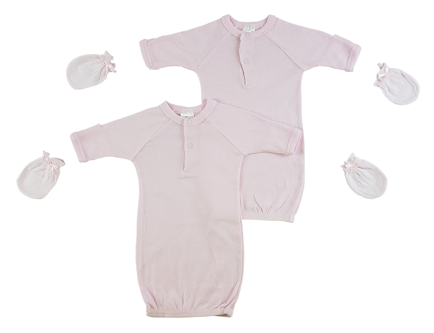Preemie Girls Gowns and MIttens CS_0075