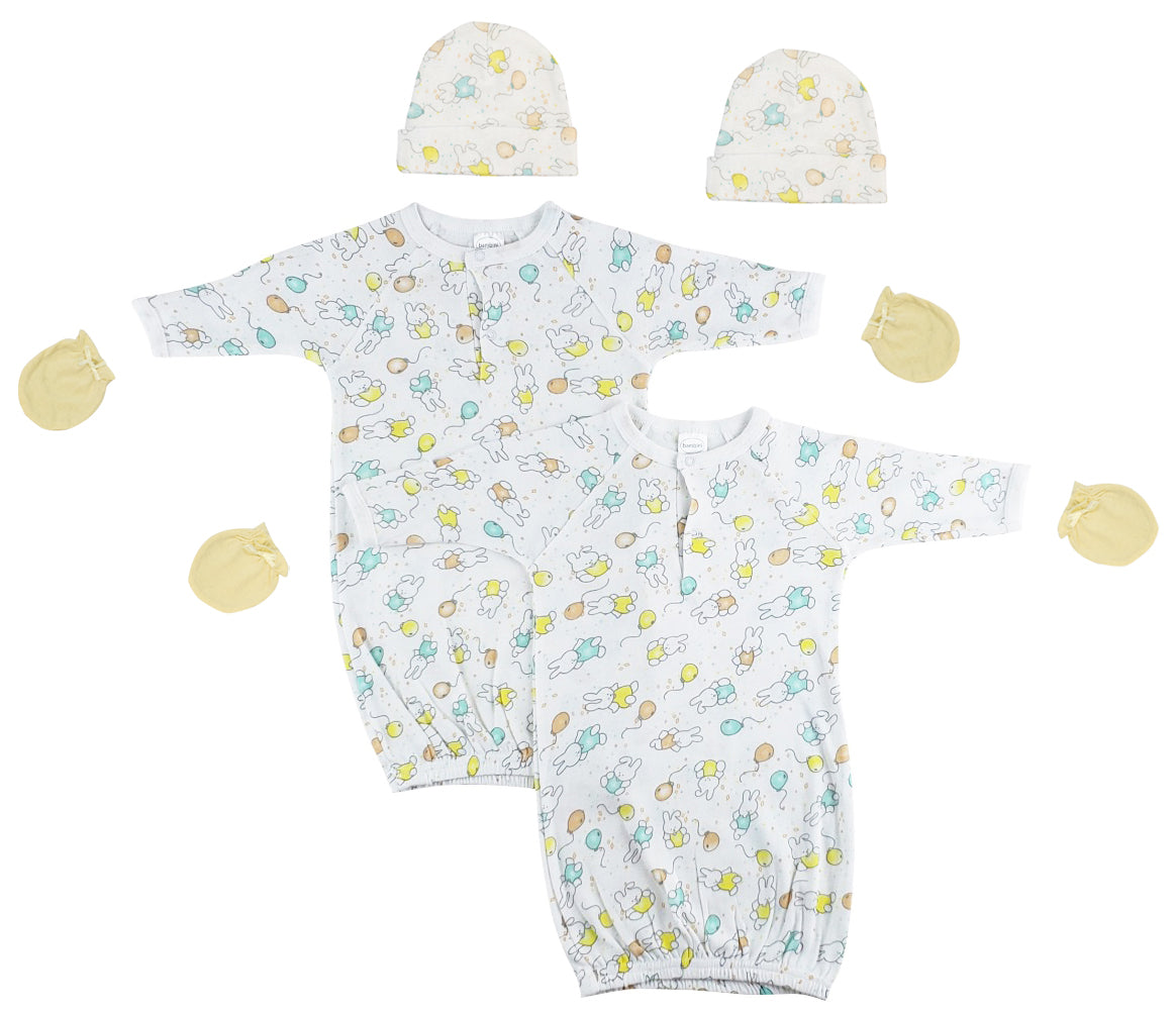 Unisex Newborn Baby 6 Piece Gown Set NC_0800