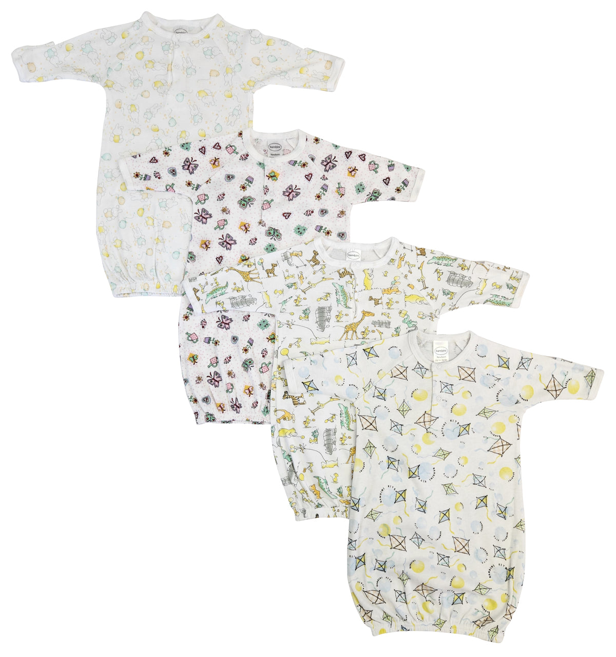 Newborn Baby Girls 4 Piece Gown Set NC_0802