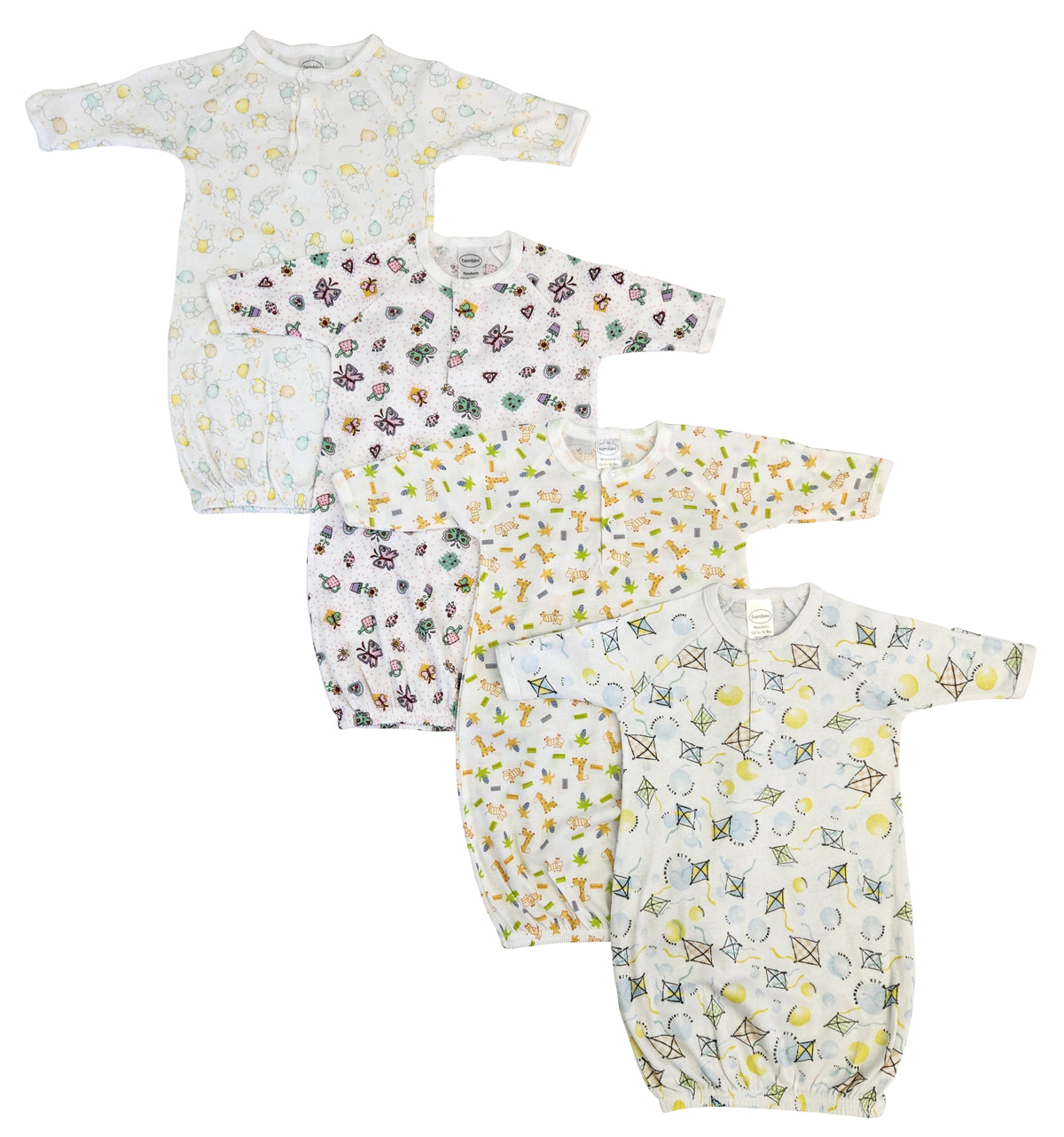 Newborn Baby Girls 4 Piece Gown Set NC_0803