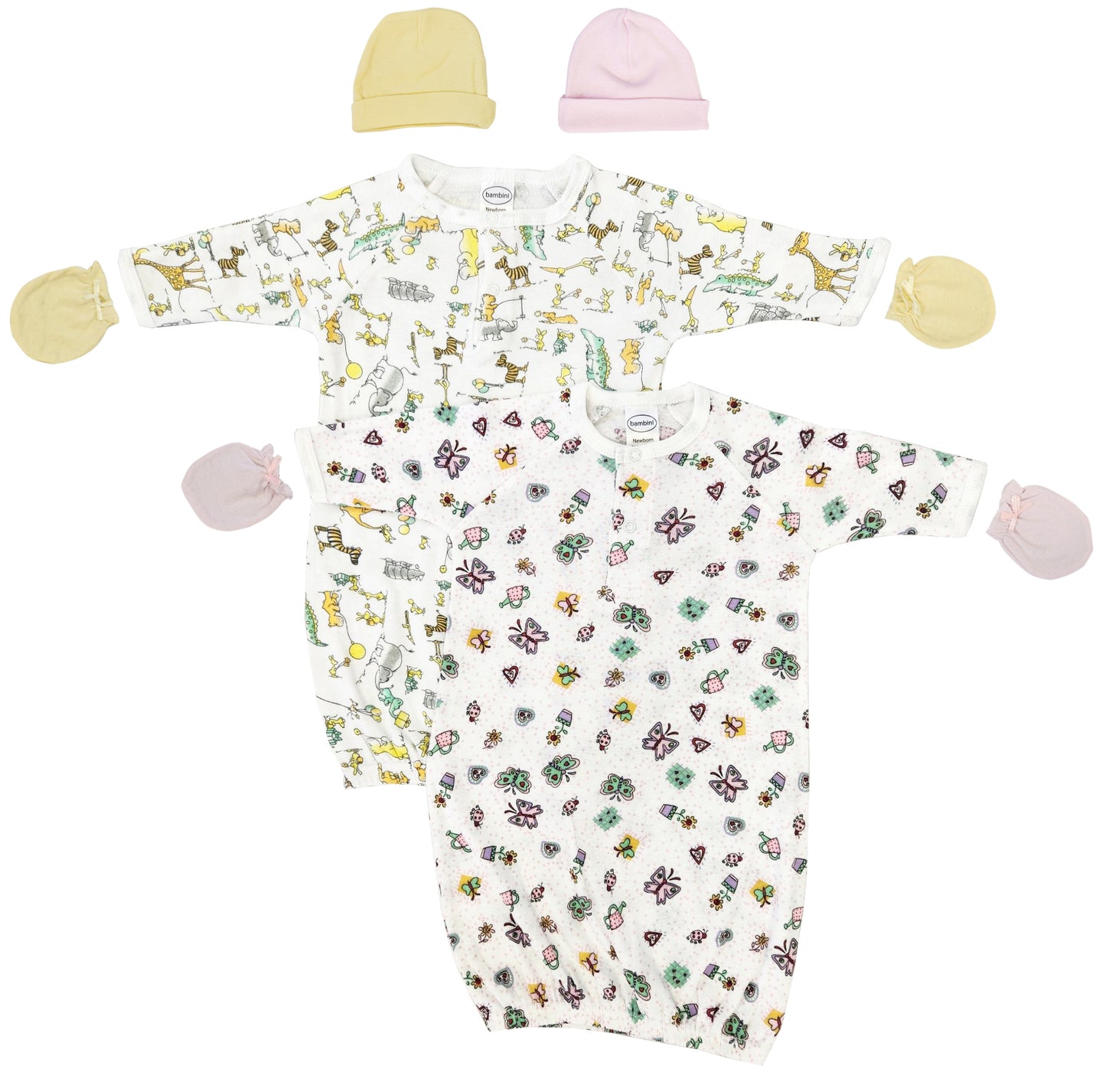 Newborn Baby Girl 6 Piece Gown Set NC_0807
