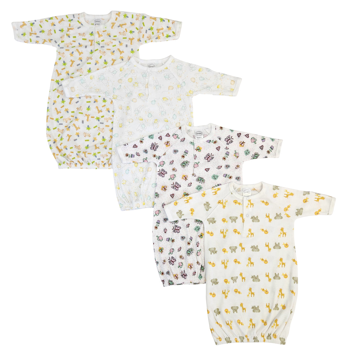 Newborn Baby Girls 4 Piece Gown Set NC_0809