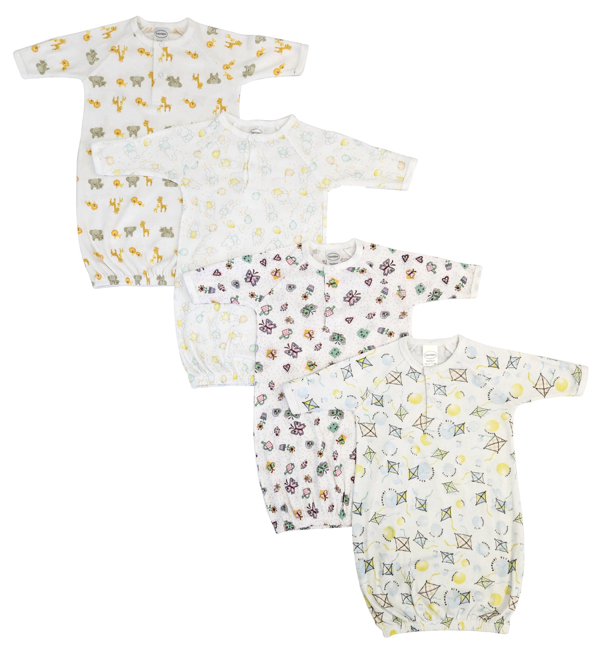 Newborn Baby Girls 4 Piece Gown Set NC_0810