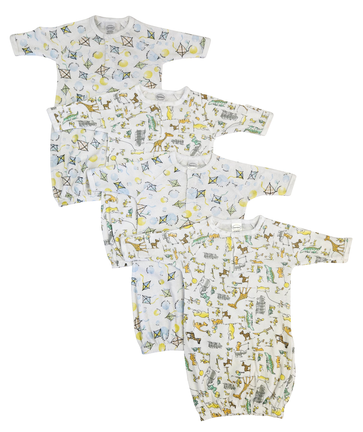 Unisex Newborn Baby 4 Piece Gown Set NC_0819