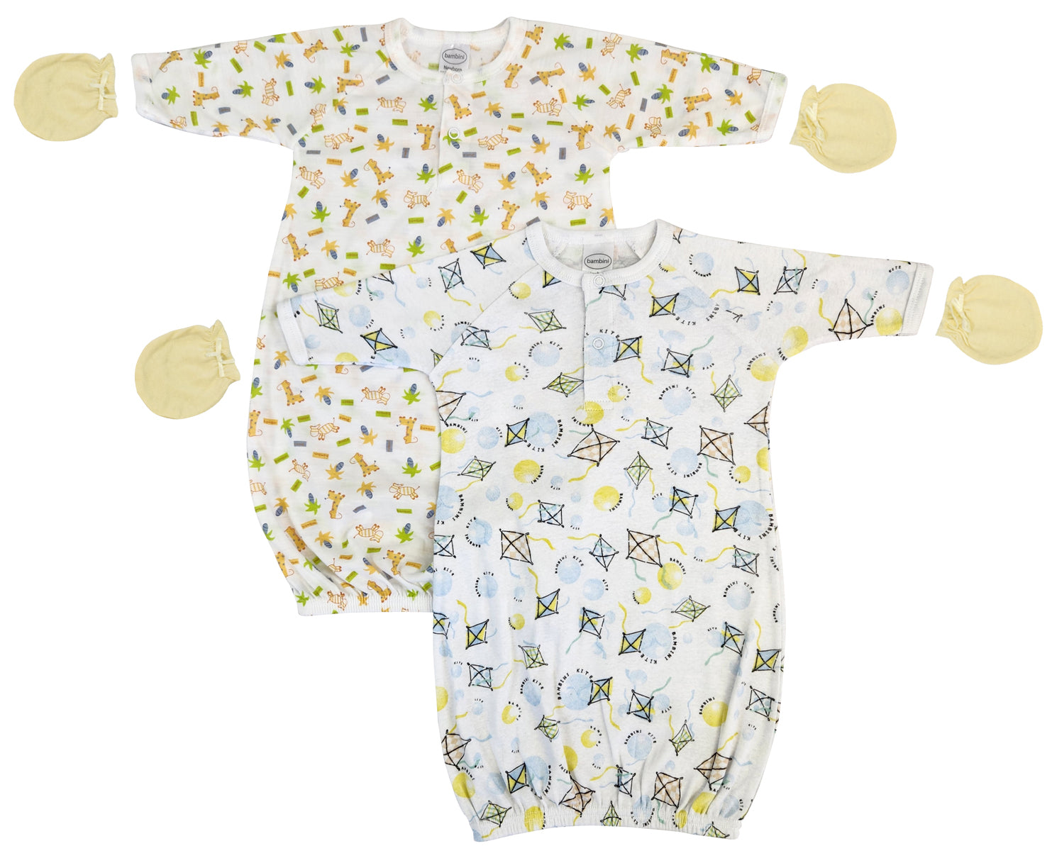 Unisex Newborn Baby 4 Piece Gown Set NC_0821