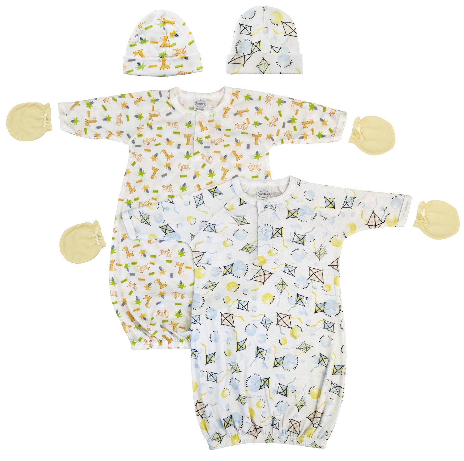 Unisex Newborn Baby 6 Piece Gown Set NC_0822