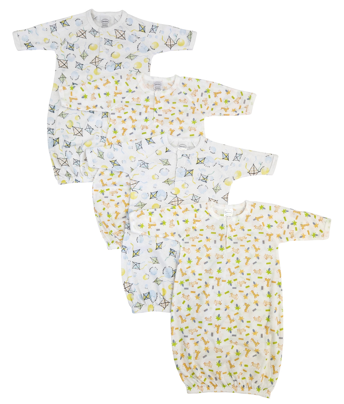 Unisex Newborn Baby 4 Piece Gown Set NC_0824