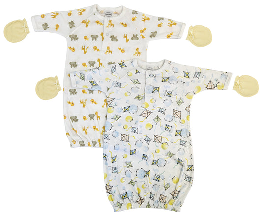 Unisex Newborn Baby 4 Piece Gown Set NC_0826
