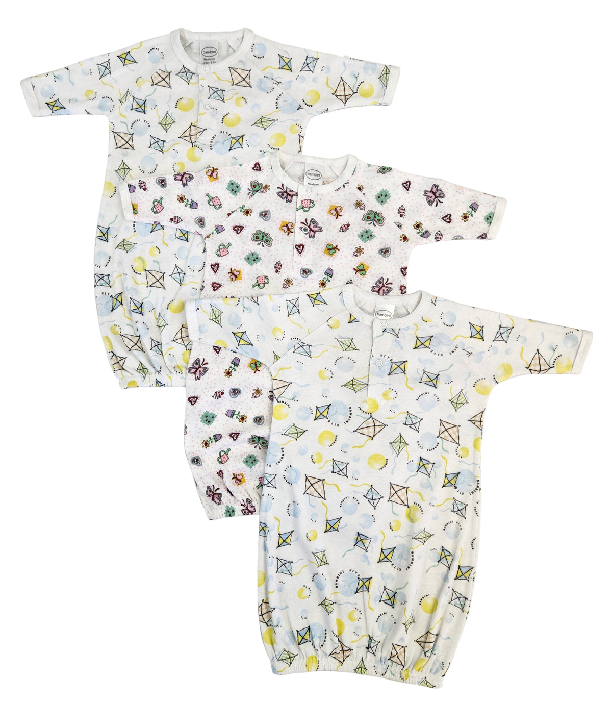 Newborn Baby Girl 3 Piece Gown Set NC_0835