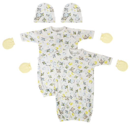 Unisex Newborn Baby 6 Piece Gown Set NC_0839