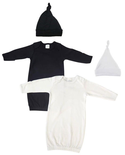 Unisex Newborn Baby 4 Piece Gown Set NC_0870