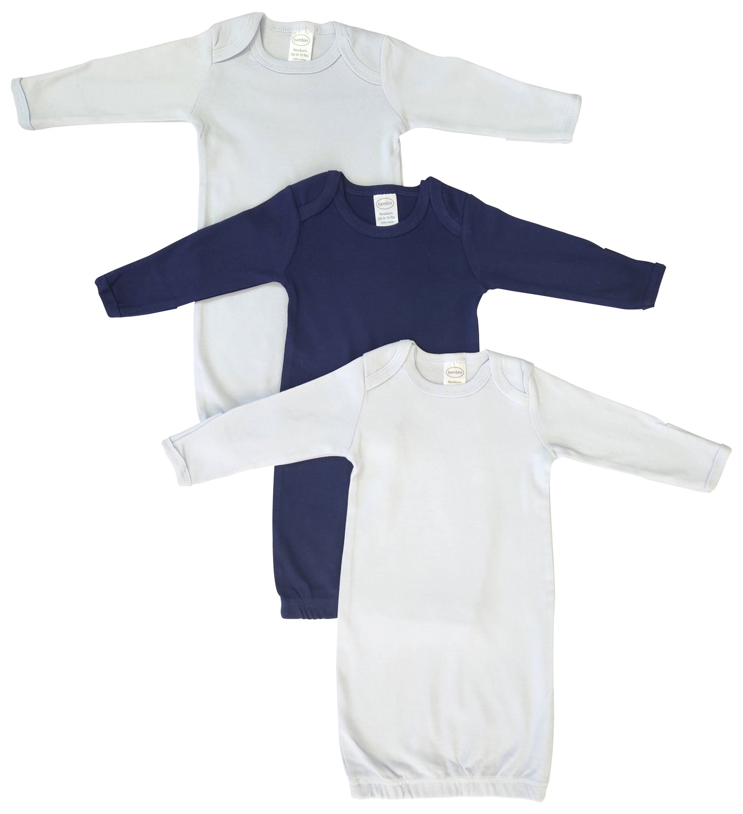 Newborn Baby Boy 3 Piece Gown Set NC_0844