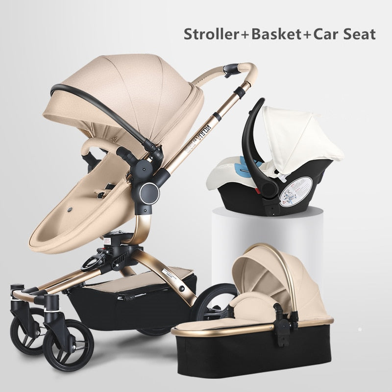 Aulon Luxury Baby Stroller 3 in 1 [Free Shipping]